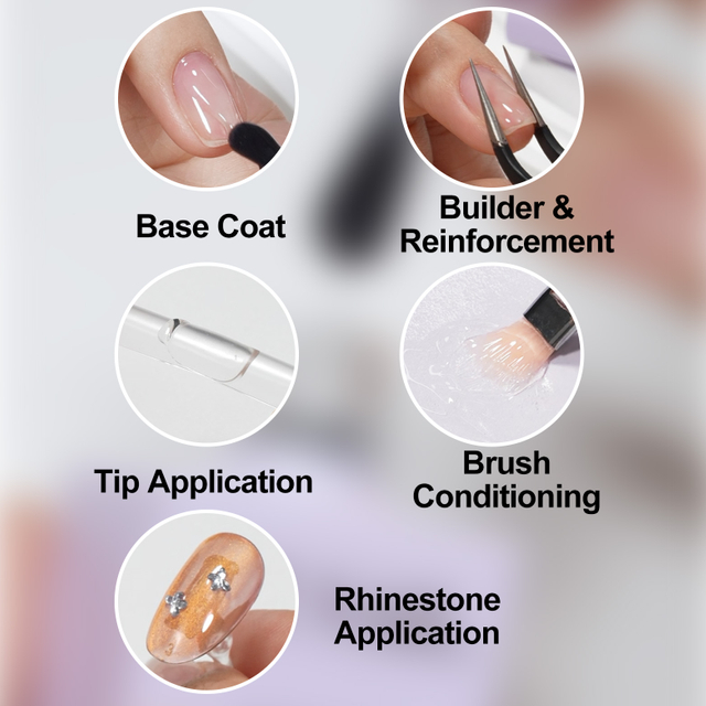 All-in-one Multi-functional Glue Nail Gel (Hema & Tpo Free)
