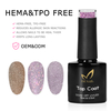 Hollywood Top Glitter No Wipe Top Coat (Hema & Tpo Free)